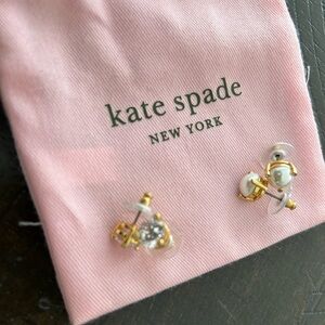 Kate Spade Kids Gold and Pearl Earrings